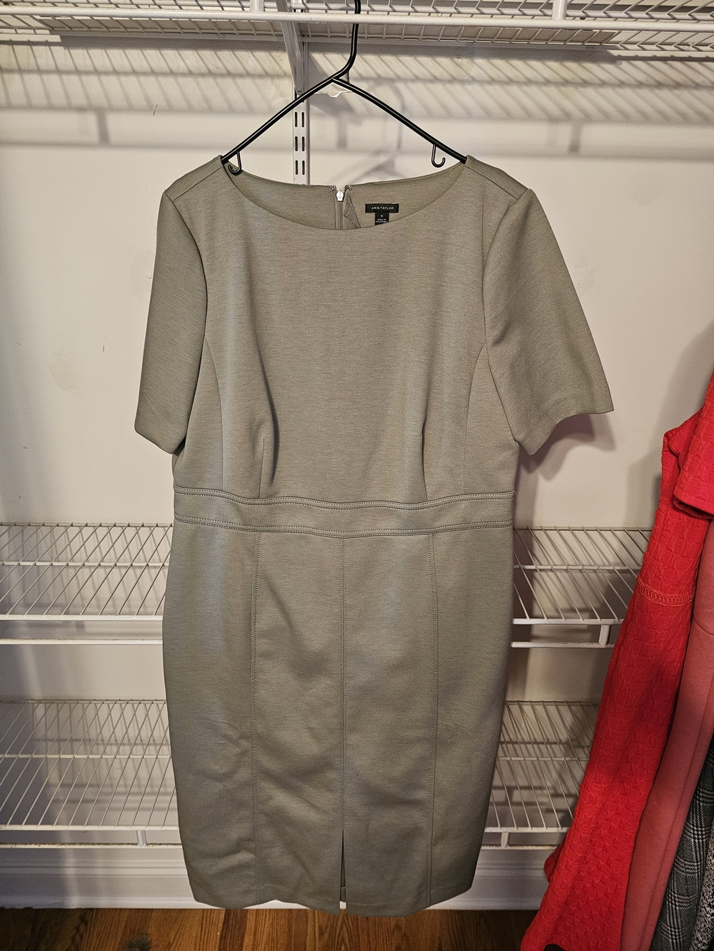 Ann Taylor Sage Midi Sheath Dress